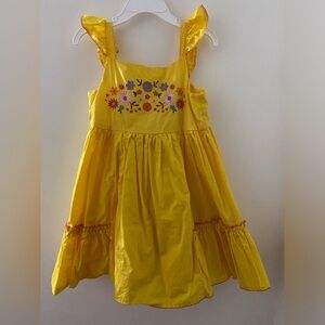 #K4 🌈 | Cupcakes & Cashmere | Yellow Floral Dress | 4T